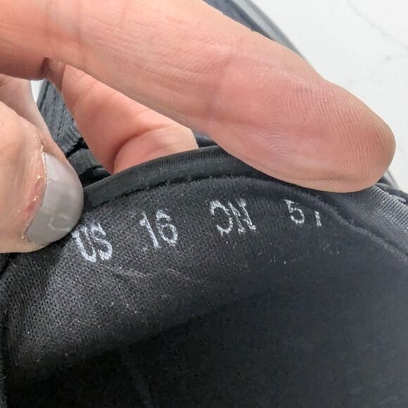 VTKIX Men's Slip-On Leather Knitted Invisible Black Size 16 Athletic Sneakers - Picture 8 of 10